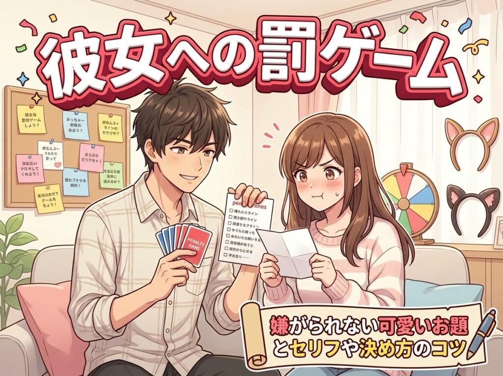 【彼女への罰ゲーム】で嫌がられない可愛いお題とセリフや決め方のコツ