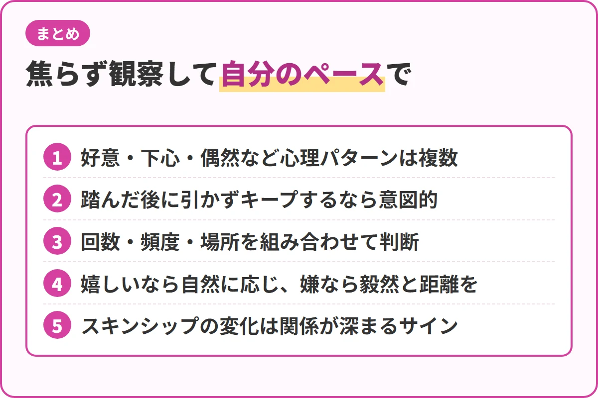 焦らず観察して自分のペースで