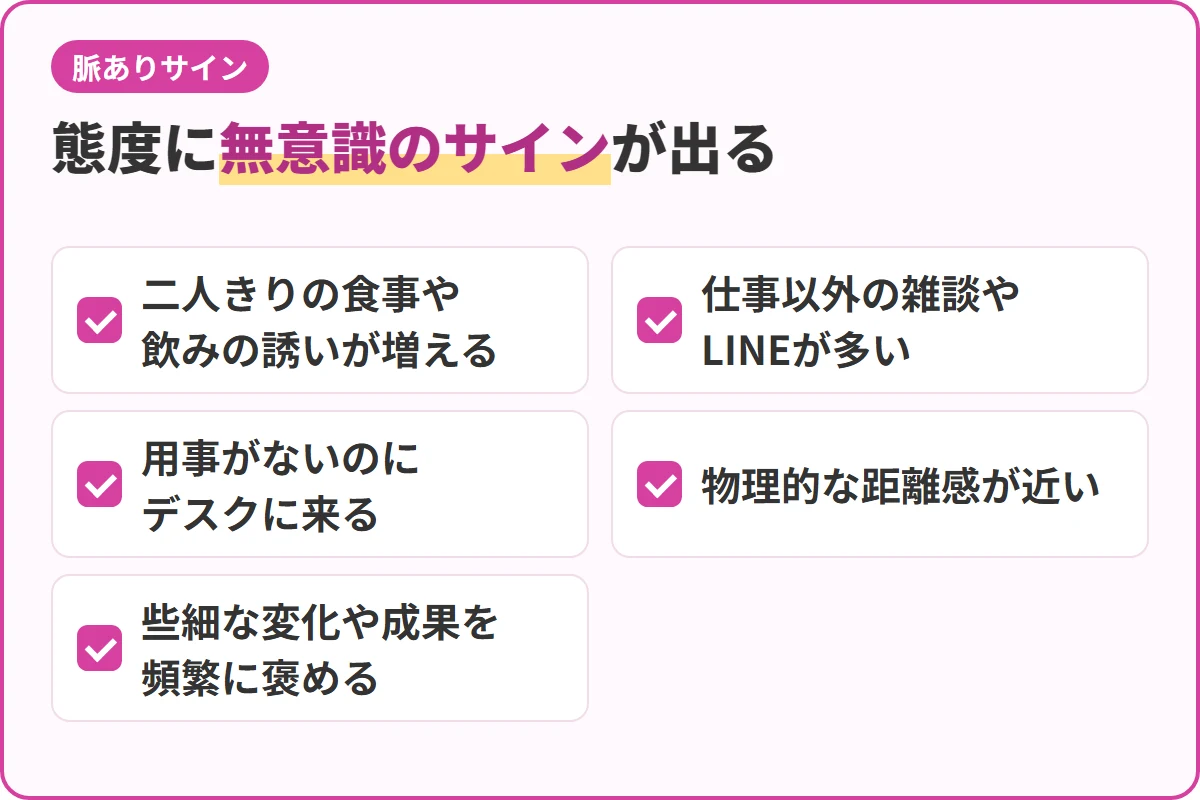 態度に無意識のサインが出る