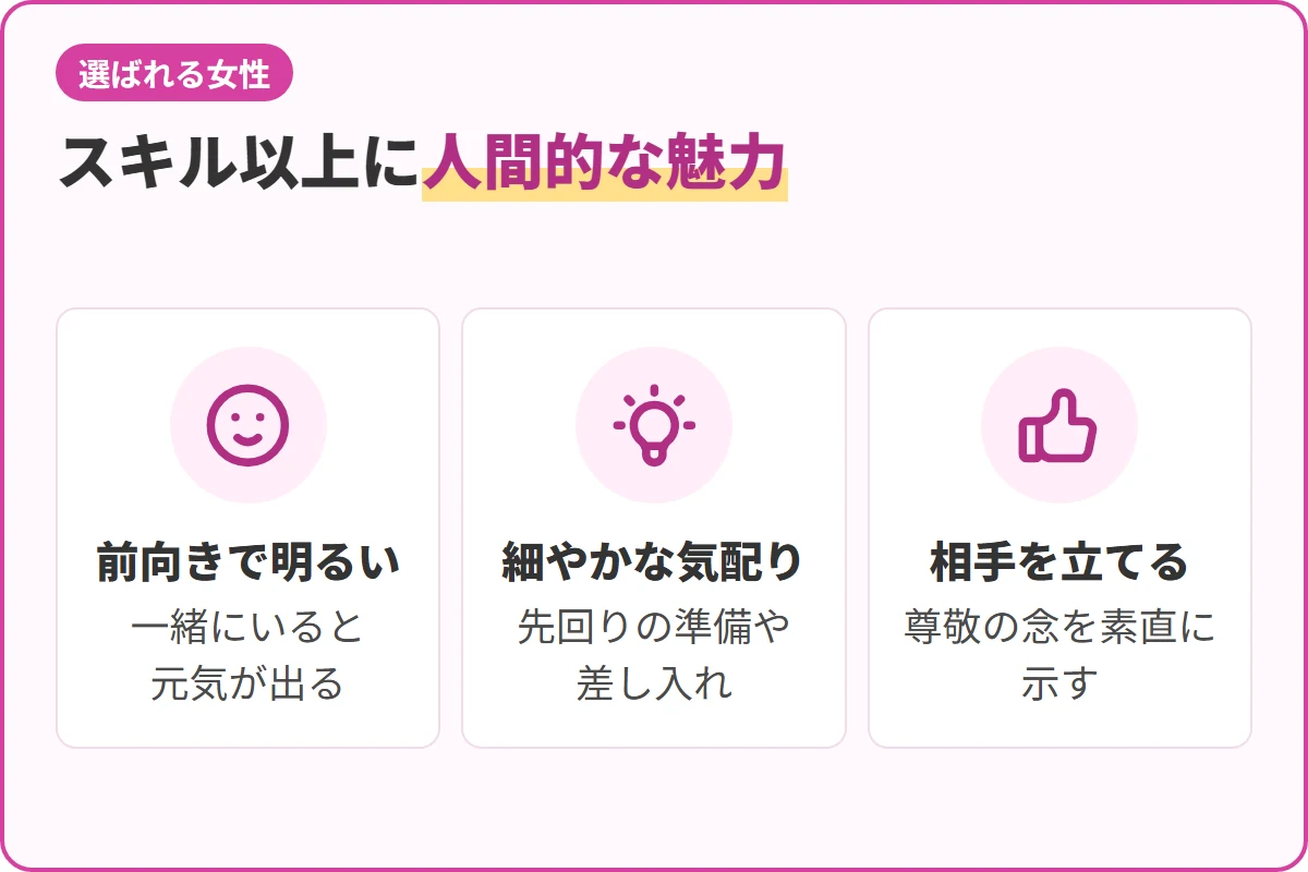 スキル以上に人間的な魅力
