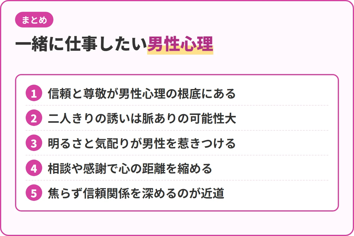 一緒に仕事したい男性心理