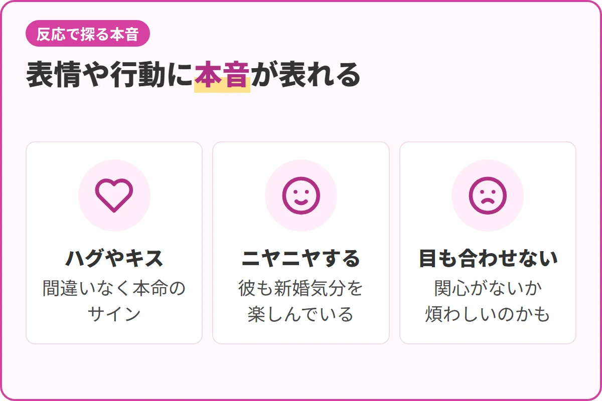 表情や行動に本音が表れる