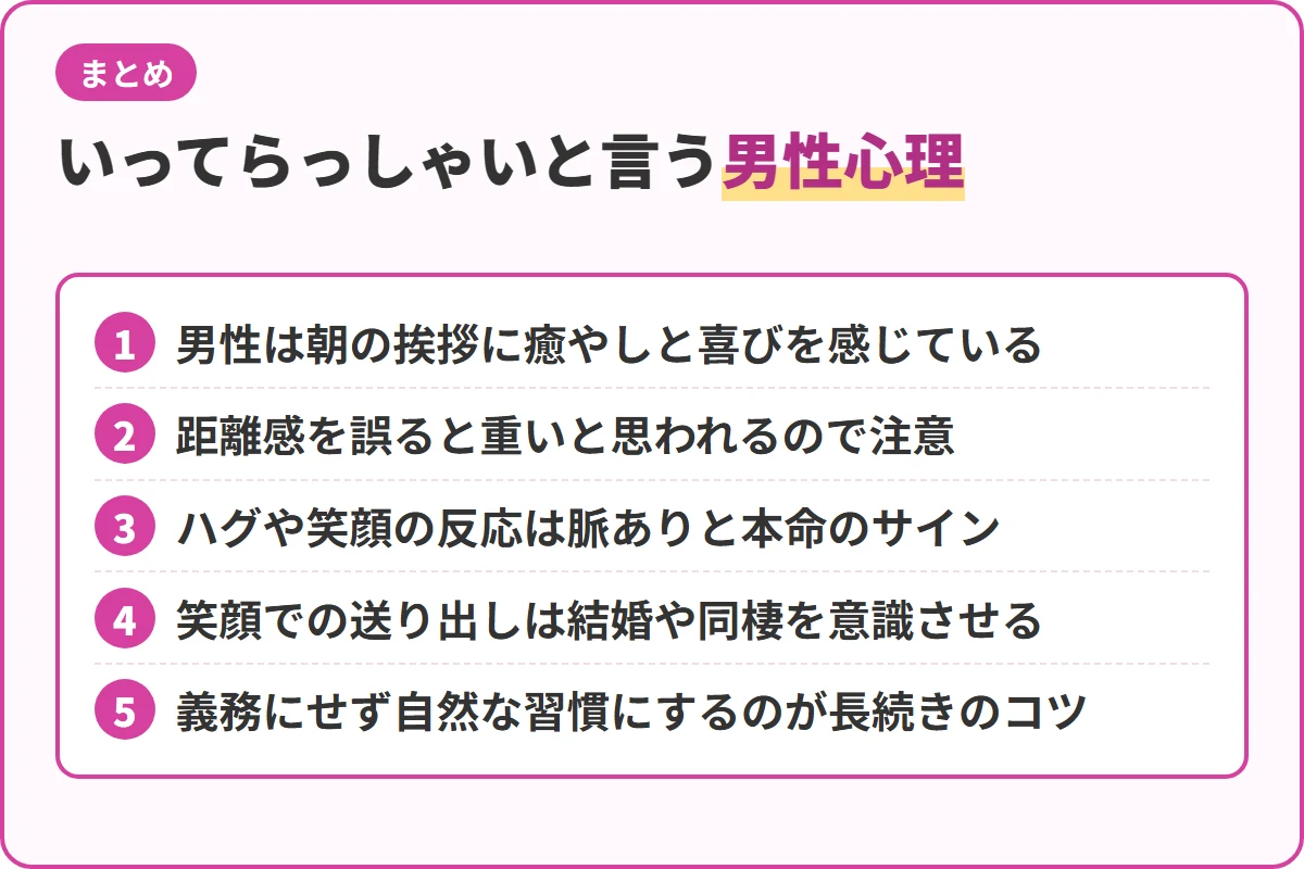 いってらっしゃいと言う男性心理