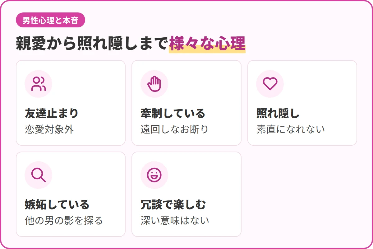 親愛から照れ隠しまで様々な心理