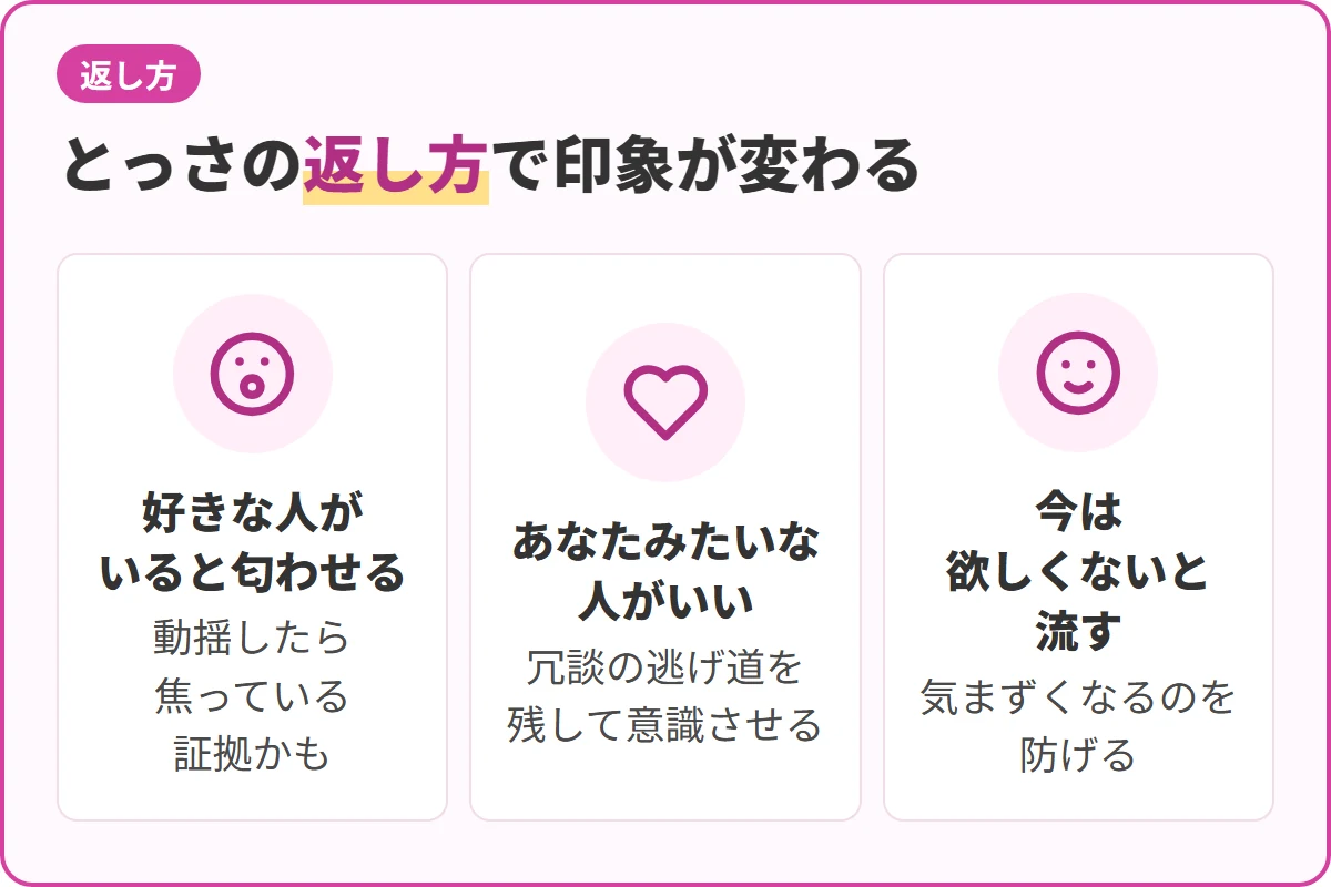とっさの返し方で印象が変わる
