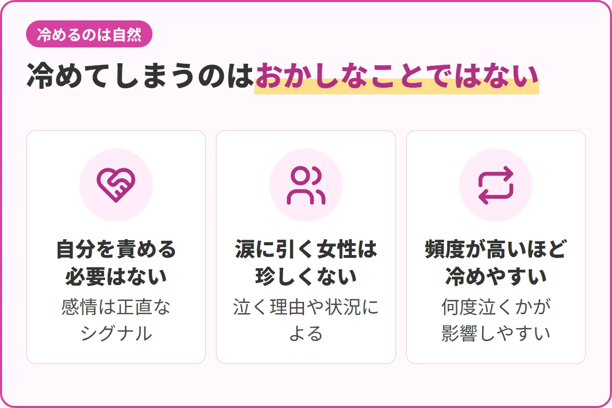 冷めてしまうのはおかしなことではない