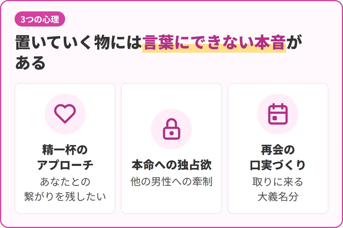 置いていく物には言葉にできない本音がある