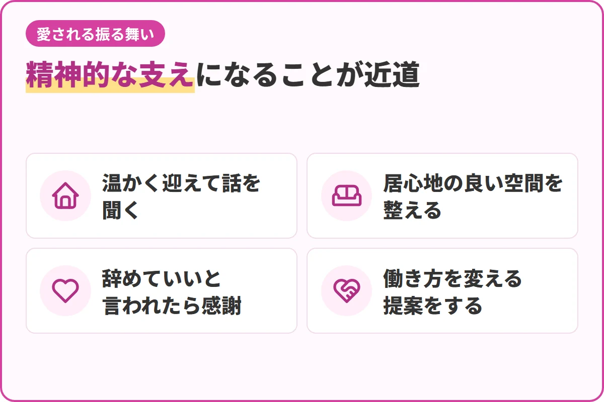精神的な支えになることが近道