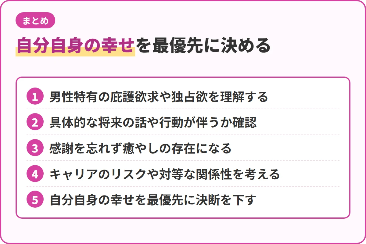 自分自身の幸せを最優先に決める